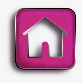 Pink Home Button Png, Transparent Png, Free Download