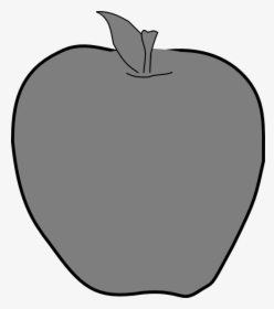 Apple Clipart Black And - Apple Grey Clip Art, HD Png Download, Free Download