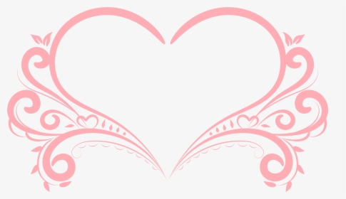 Decorative Heart Png - Heart Png Pink Free, Transparent Png, Free Download