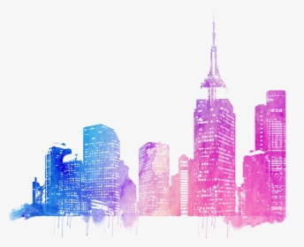 City Skylines Colorful Cities - City Skyline Png, Transparent Png, Free Download