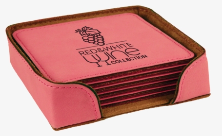 Coaster Set With Custom Laser Engraving Pink Square - Paw, HD Png Download, Free Download