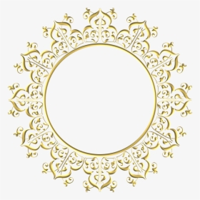 Wedding, Gold, Frame, Round, Border, Decoration - Golden Round Frame Png, Transparent Png, Free Download
