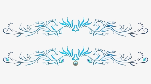 Design Floral Bleu Png, Transparent Png, Free Download