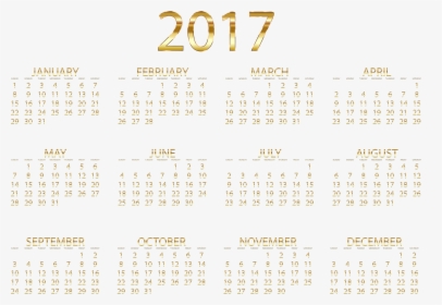 2017 Calendar Png, Transparent Png, Free Download