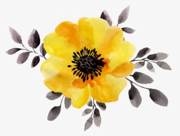 Flower Yellow Watercolor Painting Stock Illustration - Watercolor Yellow Flower Png, Transparent Png, Free Download