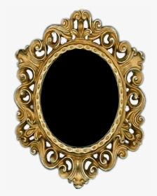 #templates #mirror #overlay #golden #frame #overlays#freetoedit - Old Mirror Frame Png, Transparent Png, Free Download