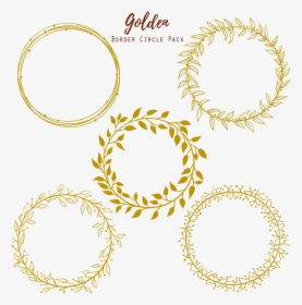 Golden Circle Wedding Frame, Gold, Golden Png And Psd - Golden Border Circle Png, Transparent Png, Free Download