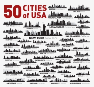 Us City Skyline Silhouettes, HD Png Download, Free Download