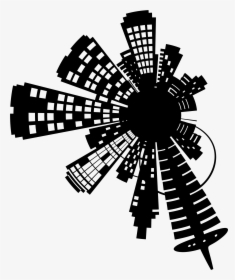 City Skyline Ii Radial 2 Clip Arts - Deal R Bayesian Network, HD Png Download, Free Download