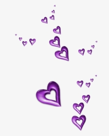 Purple Decorative Hearts Ornaments Png Clipart - Love Good Evening Images In Telugu, Transparent Png, Free Download
