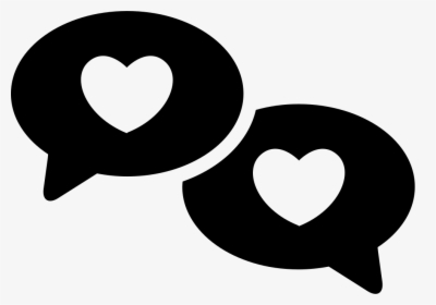 Love Chat Speech Bubles With Hearts - Icon Png Chat O, Transparent Png, Free Download