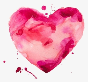 #heart #pink #watercolors #watercolor #watercolours - Heart Watercolor Png, Transparent Png, Free Download