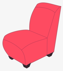 Red Armless Medium Image - Sofa Chair Clipart Png, Transparent Png, Free Download