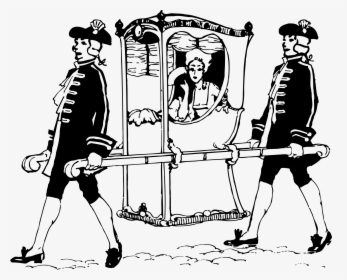 Sedan Chair 2 Clip Arts - Chair Carried On Poles, HD Png Download, Free Download