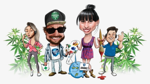 Your Cannabis Friendly Colorado Tours Team - Cartoon, HD Png Download, Free Download