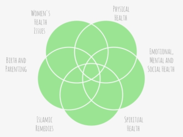 Healthy Muslimah Tv - 5 Circle Venn Diagram, HD Png Download, Free Download