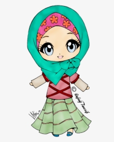 Muslim And Cute Image - Cartoon Cute Muslim Girl, HD Png Download, Free Download