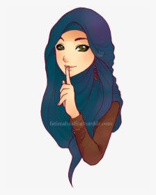 Beautiful, Fashion, Girl, Hijab, Muslimah, Style, Veil - Beautiful Hijab Girl Cartoon, HD Png Download, Free Download