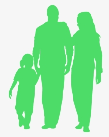 Silhouette Of Happy Family Png, Transparent Png, Free Download