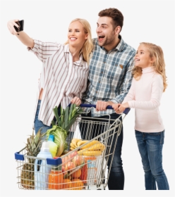 Familia Compras Supermercado Png, Transparent Png, Free Download