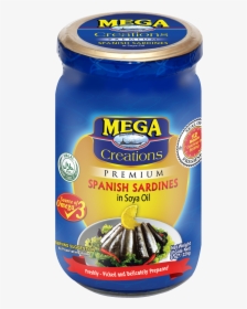 Mega Creations Spanish Sardines In Soya Oil - Mega Sardines, HD Png Download, Free Download