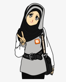 Cute Muslimah Cartoon, HD Png Download, Free Download