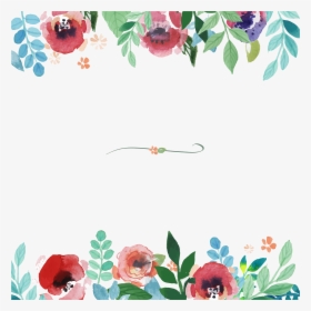 Flower Watercolor Painting Pattern - Border Flower Clipart Watercolor, HD Png Download, Free Download