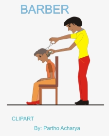 Indian Barber Clipart 2 - Indian Hair Cutter Clipart, HD Png Download, Free Download