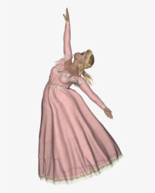 Dancer, Dancing, Woman, Girl, Gown, Png - Woman Dancing With A Dress Drawing, Transparent Png, Free Download