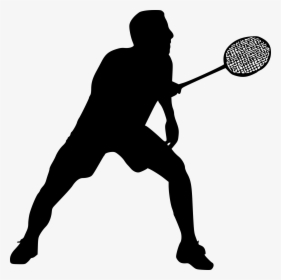 Badminton Player Silhouette Png, Transparent Png, Free Download