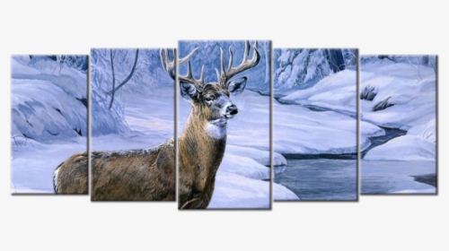 Beautiful Deer In Winter, HD Png Download, Free Download