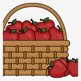 Empty Bushel Basket Clipart Clipart Suggest - Cartoon Basket With Apples, HD Png Download, Free Download