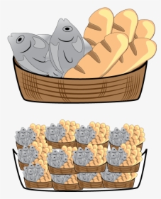 I Can Help Others Be Happy By - Basket With Fish And Bread, HD Png Download, Free Download