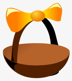 Basket, Bow, Ribbon, Easter, Gift, Brown, Wooden - Gambar Animasi Keranjang Buah, HD Png Download, Free Download