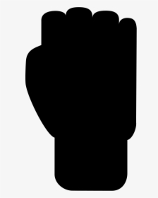 Fist Threatening Gesture Of Hand Silhouette, HD Png Download, Free Download