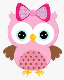 Free Baby Girl Owl Clip Art - Pink Owl Clipart, HD Png Download, Free Download