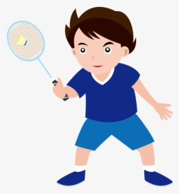 Transparent Clip Art Boy - Playing Badminton Clipart Boy, HD Png Download, Free Download