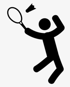 Man Playing Badminton - Playing Badminton Icon Png, Transparent Png, Free Download