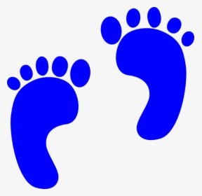 Clip Art Blue Baby Footprint Clipart - Foot Print Clipart, HD Png Download, Free Download