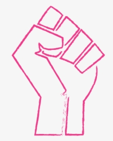 Raised Fist Symbol - Pink Raised Fist Transparent, HD Png Download, Free Download