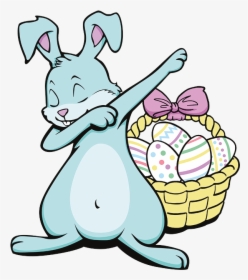 Easter Bunny Dab - Easter Basket Kids Coloring, HD Png Download, Free Download