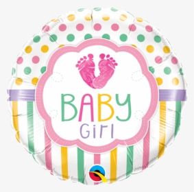 Round Shape Baby Girl Foil Balloon Clipart, HD Png Download, Free Download