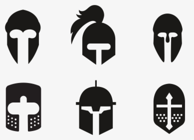 Motorcycle Helmet Knight - Silhouette Knight Helmet Clipart, HD Png Download, Free Download