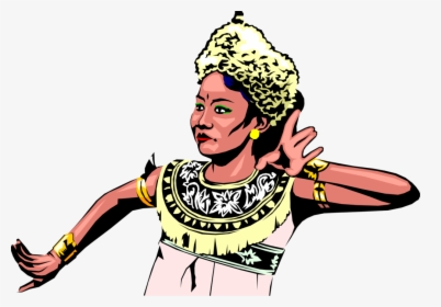 Indonesian Woman Performs - Traditional Indonesian Dance Vector Png, Transparent Png, Free Download