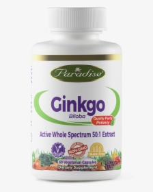 150cc Ginkgo Front - Paradise Herbs Vitamin D3, HD Png Download, Free Download