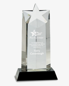 Star Column Trophy - Trophy Crystal, HD Png Download, Free Download