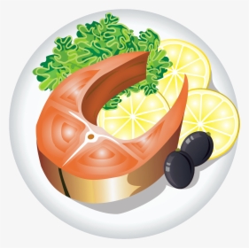 Fish Dish With Lemon Png Clipart Image - Fish Dish Clipart Png, Transparent Png, Free Download