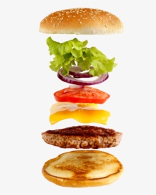 Hamburger Exploded View, HD Png Download, Free Download