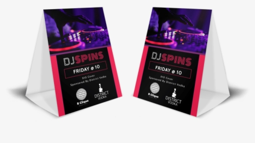 Nightclub Dj Table Tent Template Preview - Nightclub Table Tent, HD Png Download, Free Download