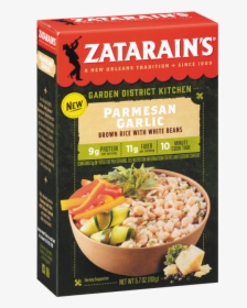 Parmesan Garlic Brown Rice With White Beans - Zatarain's Garden District Kitchen, HD Png Download, Free Download